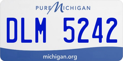 MI license plate DLM5242