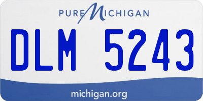 MI license plate DLM5243