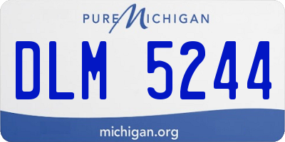 MI license plate DLM5244