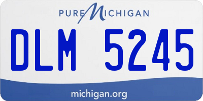 MI license plate DLM5245