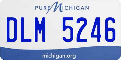 MI license plate DLM5246