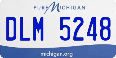 MI license plate DLM5248