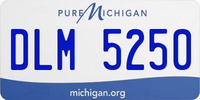 MI license plate DLM5250