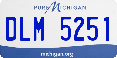 MI license plate DLM5251