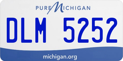 MI license plate DLM5252