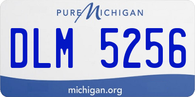 MI license plate DLM5256