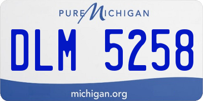 MI license plate DLM5258