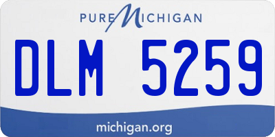 MI license plate DLM5259
