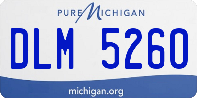 MI license plate DLM5260
