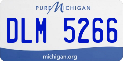 MI license plate DLM5266