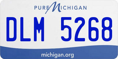 MI license plate DLM5268