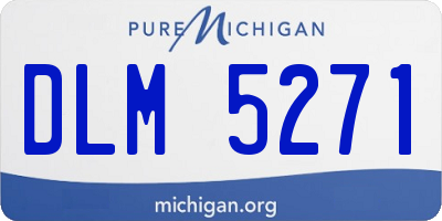 MI license plate DLM5271