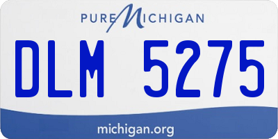 MI license plate DLM5275