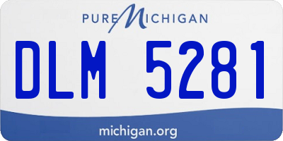 MI license plate DLM5281