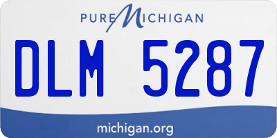 MI license plate DLM5287