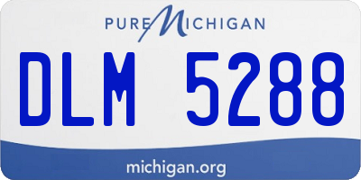 MI license plate DLM5288