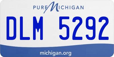 MI license plate DLM5292