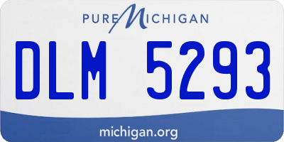 MI license plate DLM5293