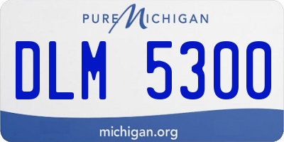 MI license plate DLM5300