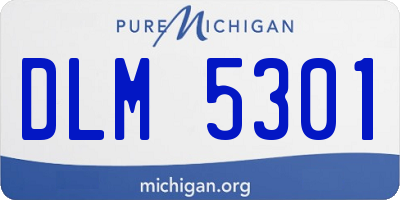 MI license plate DLM5301
