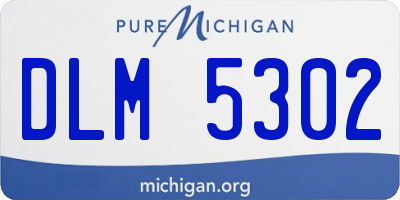MI license plate DLM5302