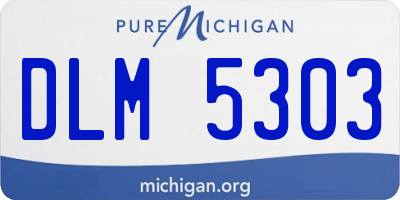 MI license plate DLM5303