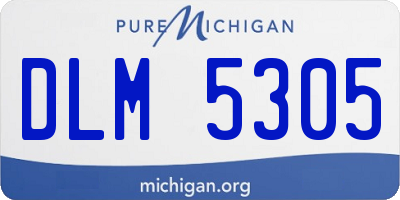 MI license plate DLM5305