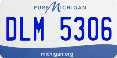 MI license plate DLM5306