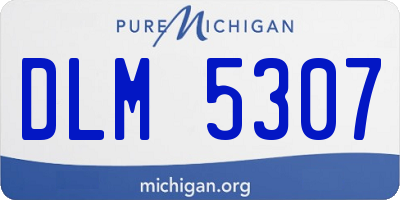 MI license plate DLM5307