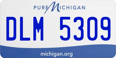 MI license plate DLM5309