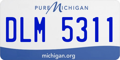 MI license plate DLM5311
