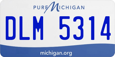 MI license plate DLM5314