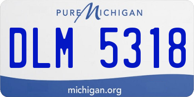 MI license plate DLM5318