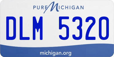 MI license plate DLM5320