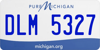 MI license plate DLM5327