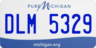 MI license plate DLM5329