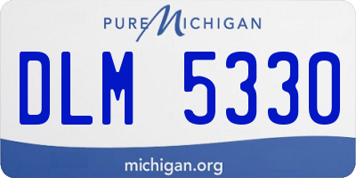 MI license plate DLM5330