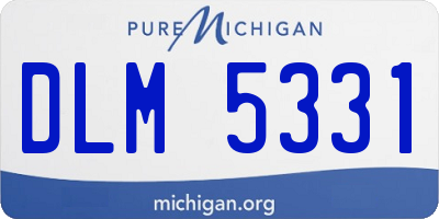 MI license plate DLM5331