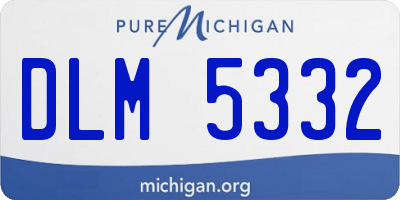 MI license plate DLM5332