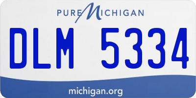 MI license plate DLM5334