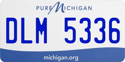 MI license plate DLM5336