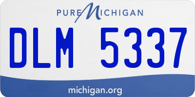 MI license plate DLM5337