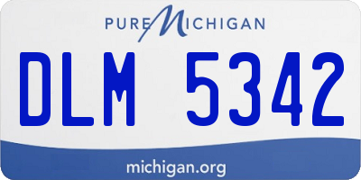 MI license plate DLM5342