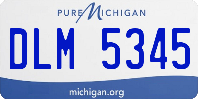 MI license plate DLM5345