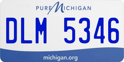 MI license plate DLM5346