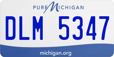 MI license plate DLM5347