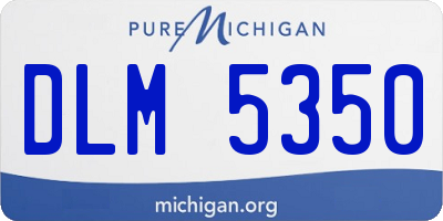 MI license plate DLM5350