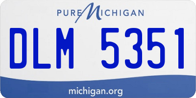MI license plate DLM5351