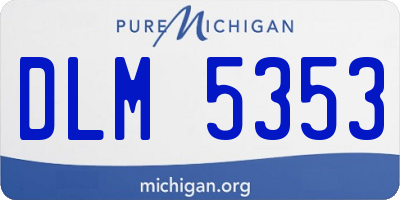 MI license plate DLM5353