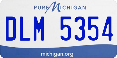 MI license plate DLM5354